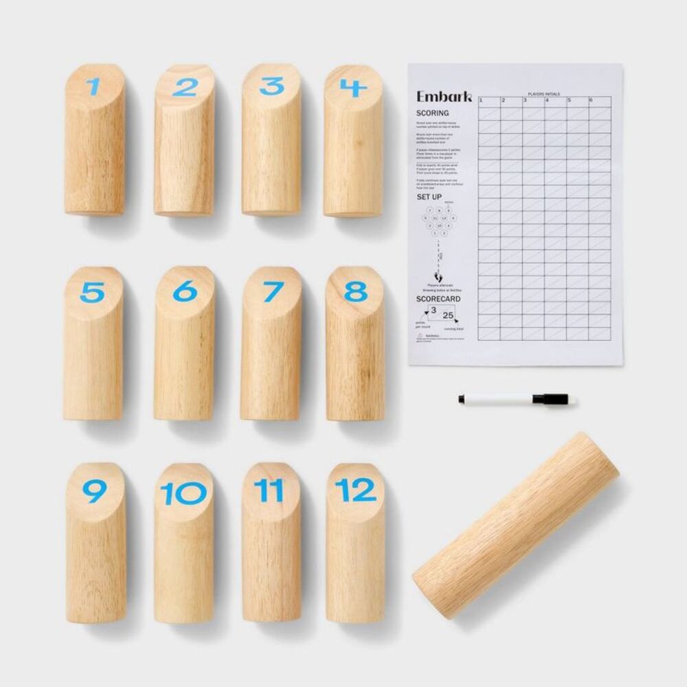 Molki Rubberwood Numbered Peg Game - Embark
